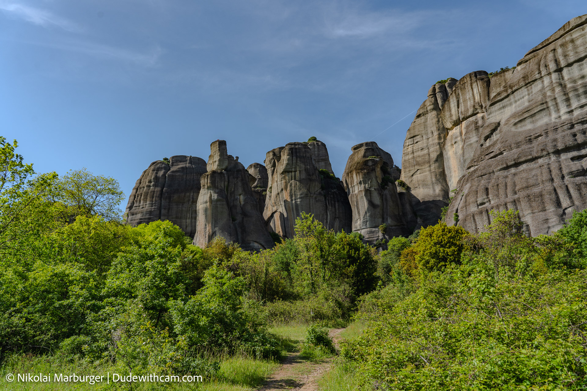 The Meteora is a rock formation in Greece. On top of some those astounding  rock formations are monasteries built, being beautiful nesteld into the rocks